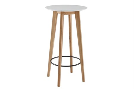 Ståbord, Linus, 60cm ø, vit med träben